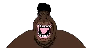 hippojak, afro, angry, animal, beard, big lips, black skin, glasses, hippopotamus, lips