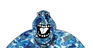 hippojak, big lips, gem, gem skin, glasses, lips, stubble, transparent background