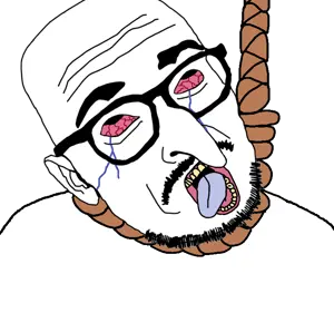 longnose, ack, beard, bloodshot eyes, crying, ear, glasses, hanging, jewish nose, kike