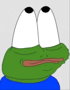 apu, pepe, amphibian, animal, clothes, frog, green skin, looking up, surprised