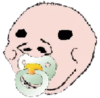 gapejak, nathaniel, baby, caca, deformed, hair, low quality, pacifier, smile, soyjak