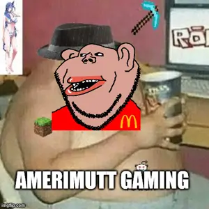 classic amerimutt, amerimutt, anime, anime girl, female, gamer, gaming, imgflip.com, impact (font), video game
