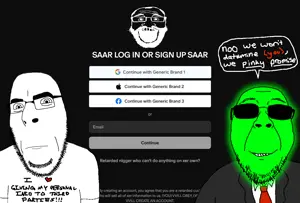 soyia agent, bernd, cobson, markiplier soyjak, science lover, glowie, cia nigger, glowing, schizophrenia, shirt with words