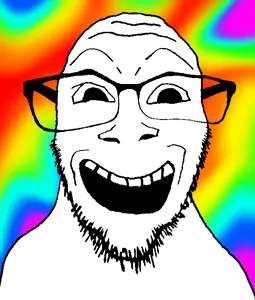 soyia agent, dylanjak, distorted, excited, happy, rainbow, uncolored skin