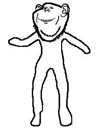 impish soyak ears, animated, closed mouth, dance, ear, looking at you, smile, stubble, traced