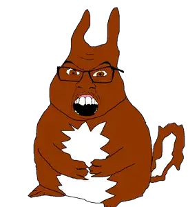 feraljak, squirreljak, animal, brown eyes, fat, feralsquirrel, glasses, nose, open mouth, squirrel