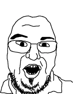 unknown, chin, double chin, fat, nerraw, oneyplays, open mouth, soyjak, soyjak party, weed