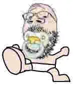 dersoylentdrinker, gapejak, wholesome soyjak, animated, baby, caca, dance, full body, glasses, pacifier