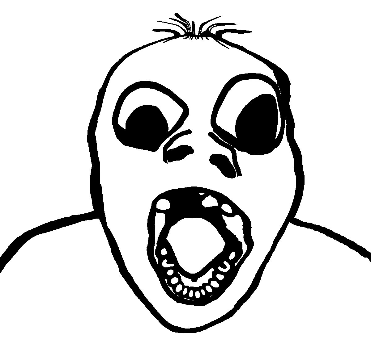 bernd, bartolomeo, kidjaks, 1soyjak, autism, baby, black eyes, deformed, missing teeth, monochrome