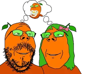 gapejak, annabelle, female gapejak, mustached gapejak, femjak, baby, female, food, froot jr, fruit