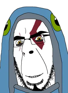 kratos, cobson, modern cobson, animal, cod of war, costume, fish, glasses, scar, skin