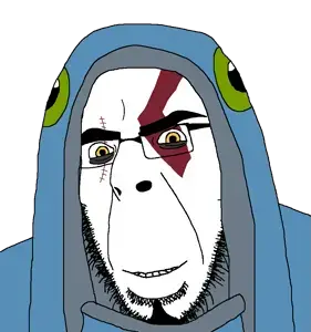 kratos, cobson, modern cobson, animal, cod of war, costume, fish, glasses, scar, skin