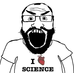 markiplier soyjak, science lover, beard, clothes, glasses, i love, open mouth, science, soyjak, text