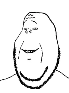 gapejak, michijak, wholesome soyjak, deformed, small eyes, soyjak, stubble