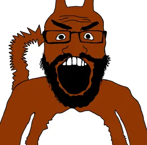 markiplier soyjak, science lover, squirreljak, animaljaks, animal, beard, brown skin, fur, glasses, looking at you