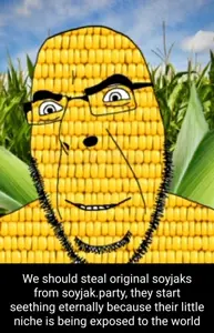 cobson, corn, cornson, glasses, ifunny, irl background, leaf, smile, soyjak, stubble