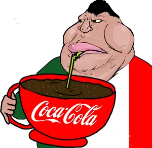 meximutt, coca cola, cup, drinking, drinking straw, fat, hair, hands, looking to the left, mexico