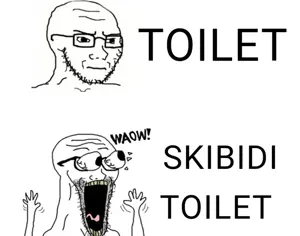 excited soyjak, soyak, wewjak, eyes popping, meme, soyjak, toilaet, waow, skibidi toilet