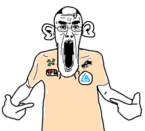 chudjak, shirtjak, shirtchud, 4chan, arm, bad dragon, boylover symbol, bushy eyebrows, clothes, coin