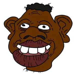 sheeeit, afro, big lips, brown skin, ear, lips, negro, negroid, nigger, nose