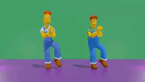 3d, animated, chuck, gangnam style, simpsons, sneed, sneed's feed and seed, yellow skin, the simpsons