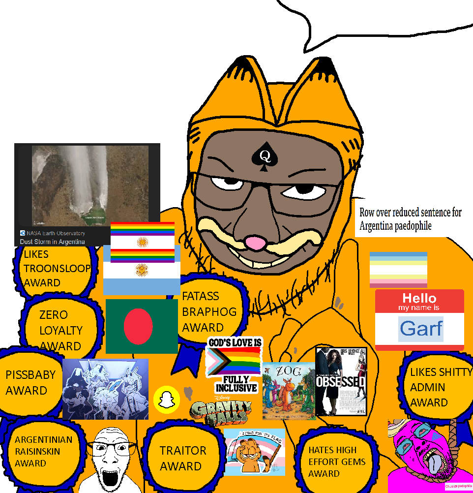 garfield, bernd, dylanjak, interjak, slopjak, admin, animal, argentina, arm, award