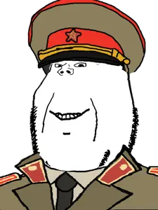 gapejak, michijak, wholesome soyjak, cap, closed mouth, clothes, coat, collar tabs, collared coat, collared shirt