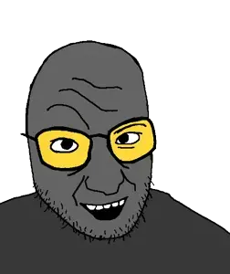 snopesjak, glasses, soot colors, soyjak, soyjak party, stubble, soot