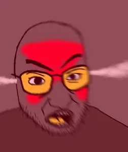 snopesjak, glasses, soot colors, soyjak, soyjak party, stubble, soot