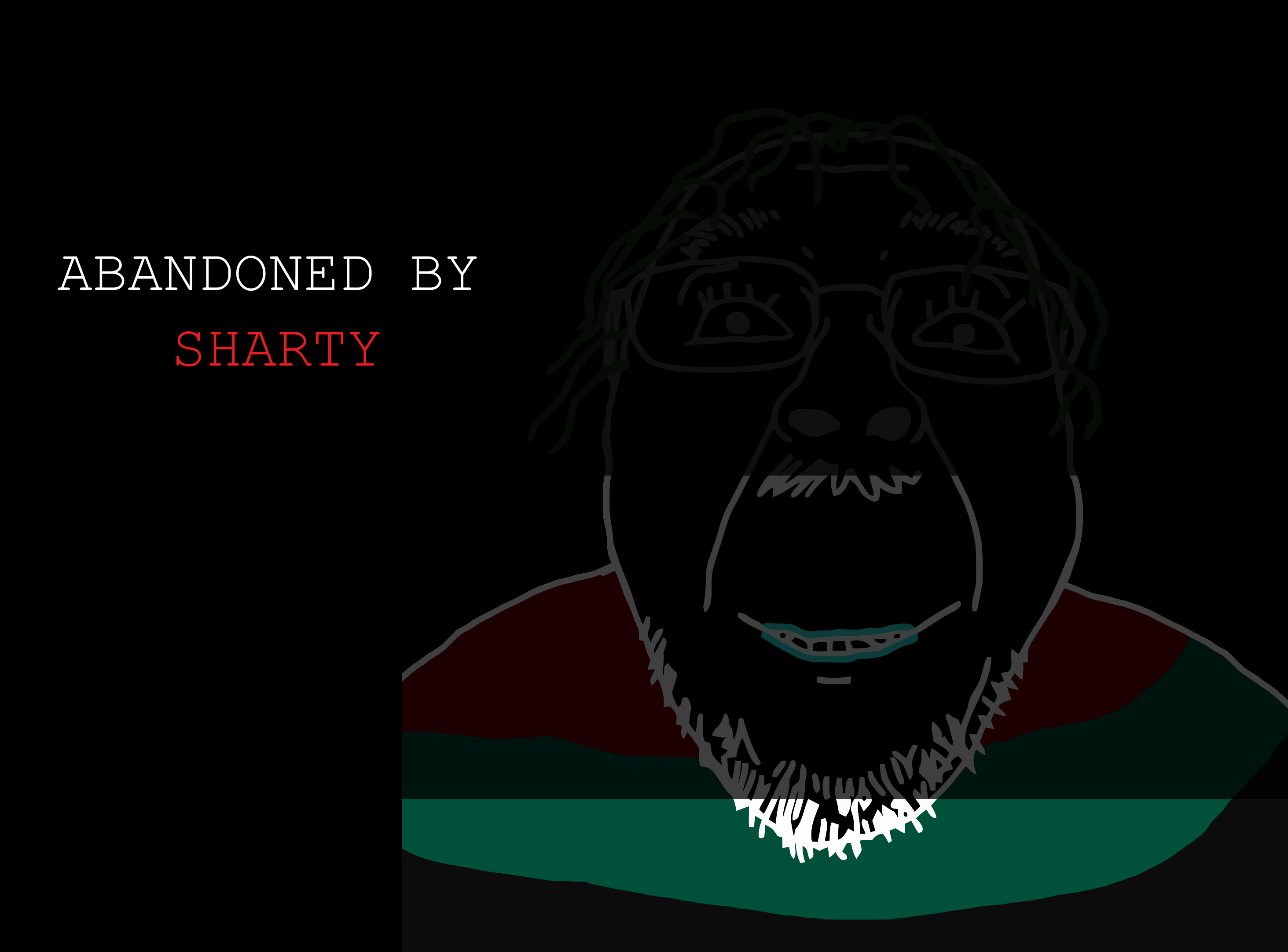 bernd, brimstone creepypastas, abandoned by sharty, black background, black skin, creepypasta, glasses, green hair, hair, idea