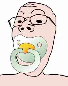 gapejak, baby, caca, glasses, pacifier, stubble