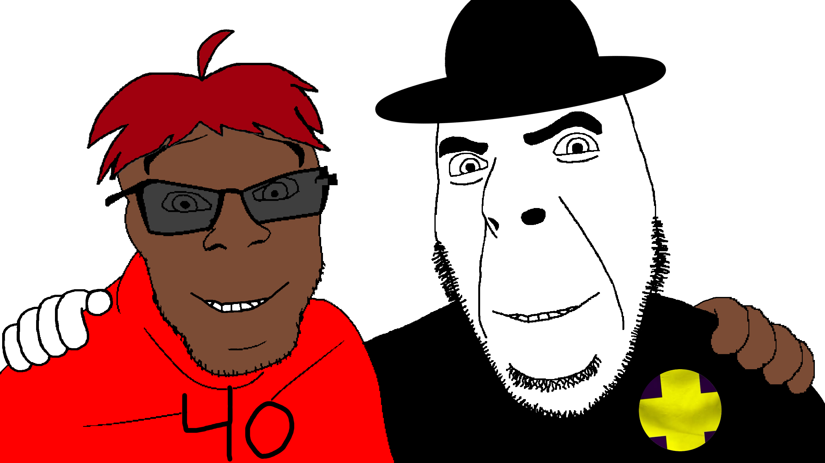 cobson, feraljak, 2soyjaks, beard, black shirt, brown skin, clothes, dfg, discord, doomentio