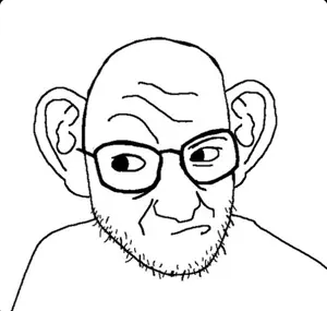 snopesjak, ear, glasses, soyjak, stubble
