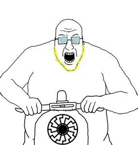 blartjak, aryan, a10 eyes, blart, blonde hair, glasses, hair, open mouth, riding, scooter