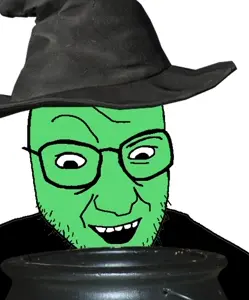 snopesjak, clothes, glasses, green skin, hat, open mouth, soyjak, stubble