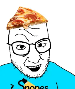 snopesjak, clothes, glasses, pizza, soyjak, stubble