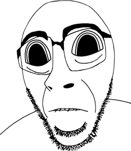 cobson, hornyson, hydrocephason, hornyjaks, aliased, big head, biting lip, deformed, distorted, frown