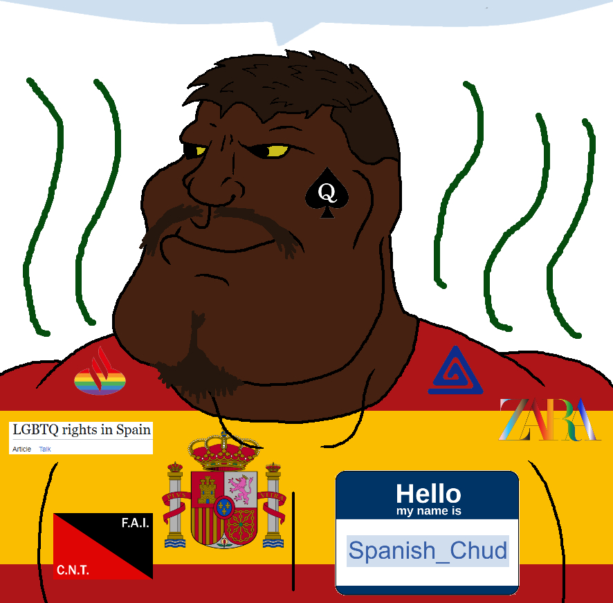 meximutt, mexiaryan, anarchism, anarcho-communism, boylover symbol, brown beard, brown hair, brown skin, cnt fai, gay