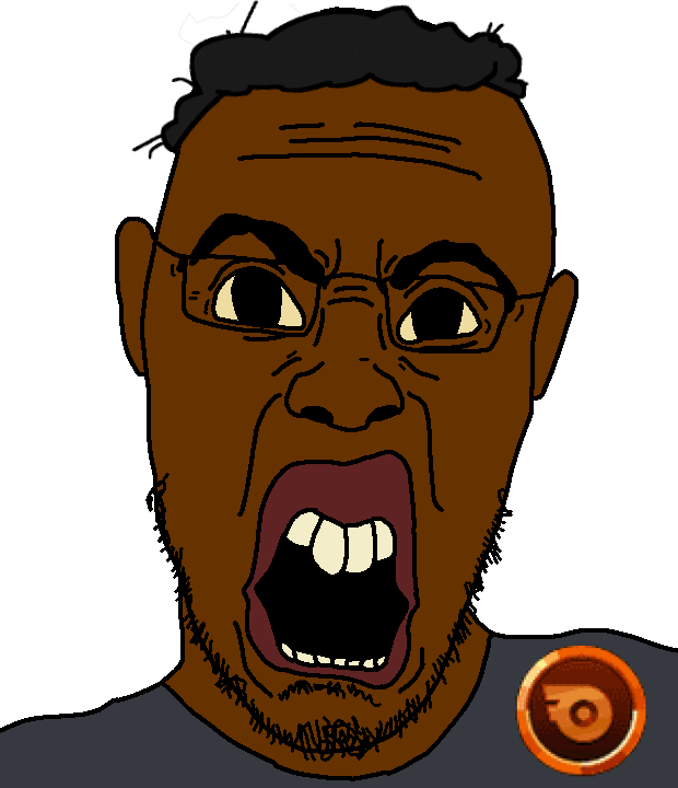 halojak, angry, big eyes, big lips, black skin, bronze, buck teeth, clothes, discord, discord nitro