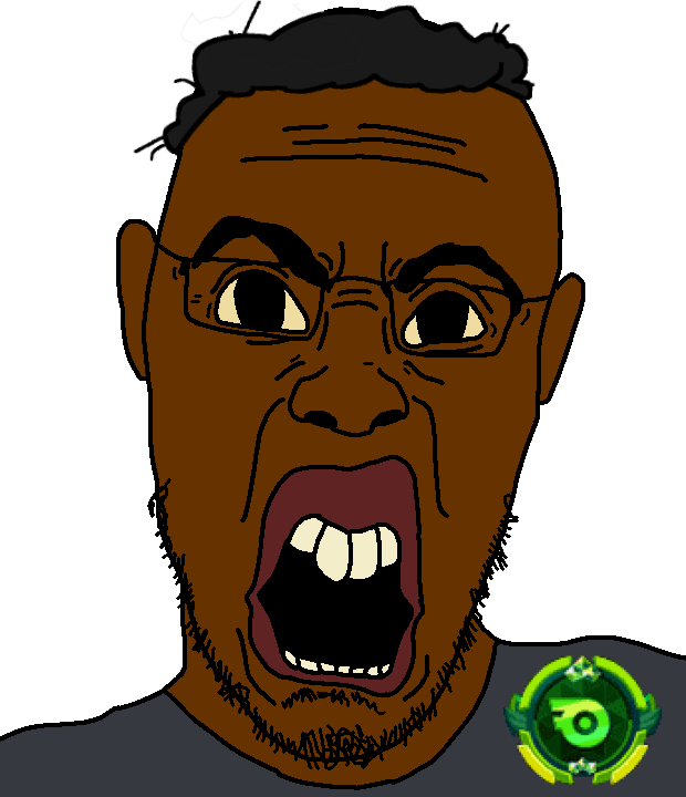 halojak, angry, big eyes, big lips, black skin, buck teeth, clothes, discord, discord nitro, disgusted