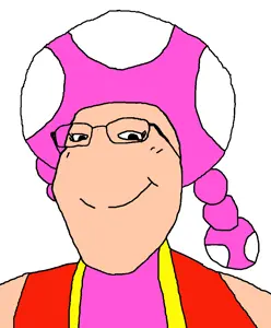 gapejak, female gapejak, femjak, female, femjak, glasses, mushroom, nintendo, smile, toadette