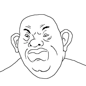 cobson, ukropson, angry, closed mouth, ear, looking to the left