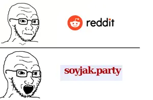 soyak, anti soyjak, glasses, neutral, open mouth, reddit, soyjak, soyjak party, stubble, uncolored skin