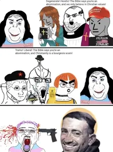 alicia, chudjak, cryboy soyjak, soyak, suicide chud, anime, bible, blood, bloodshot eyes, brainlet