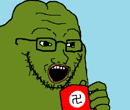 groyper, pepe, soyak, amphibian, animal, blue background, fat, finger, frog, glasses