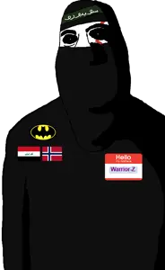 toniylijani, kratos, cobson, hornyson, arabic text, balaclava, black shirt, hamas, headband, horny