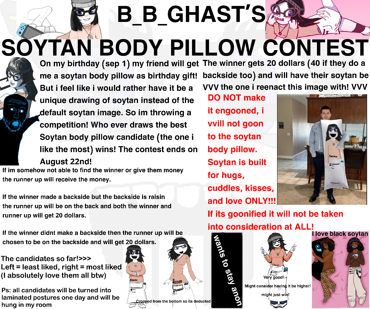 soyniqua, soytan, two pointing soyjaks, avengers, b b king, bbghast, bbghast lost, beanie, bed, black sclera