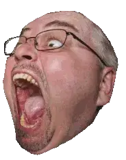 bernd, gapejak, animated, beard, bernd schmidt, glasses, open mouth, soyjak, spinning