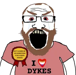 markiplier soyjak, science lover, award, bloodshot eyes, clothes, crying, cuck, cuckold, lesbian, red hair