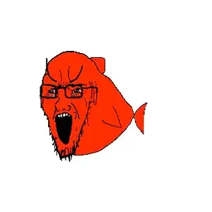 soyak, fishjak, 3dgifmaker, angry, animal, animated, bloodshot eyes, crying, fish, glasses